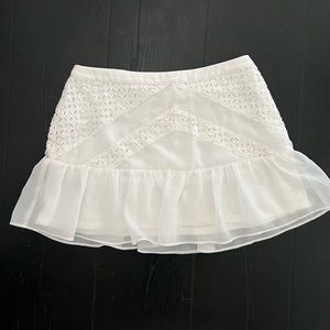 American Eagle White Crochet Skirt